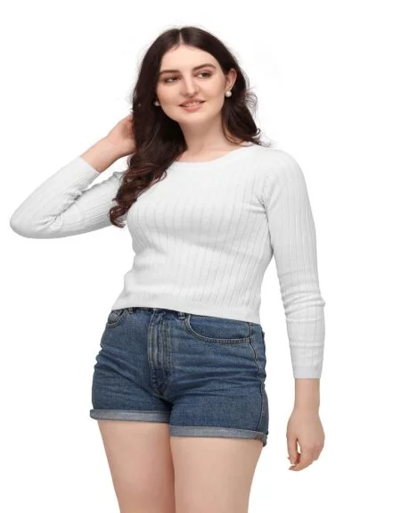 knitted full sleeve top for women