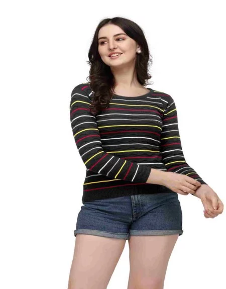 black knitted top for women