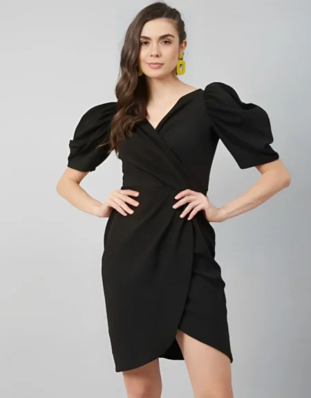 women black tulip dress